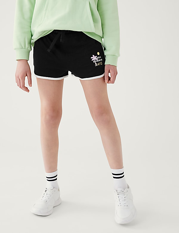 Pure Cotton Aloha Summer Days Slogan Shorts
