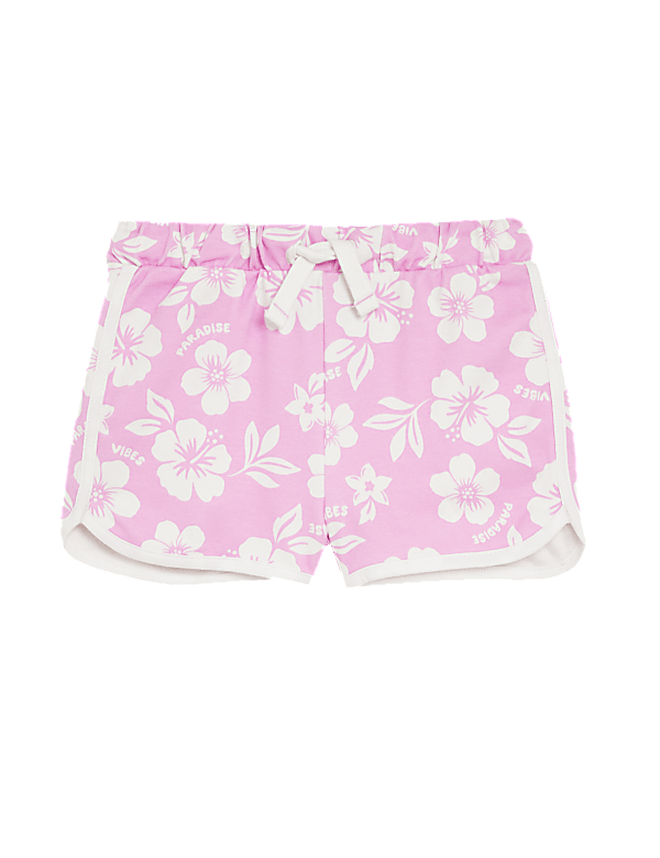 Pure Cotton Tropical Print Shorts