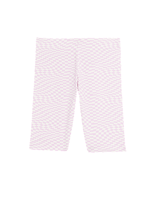 Cotton Rich Checkerboard Cycling Shorts