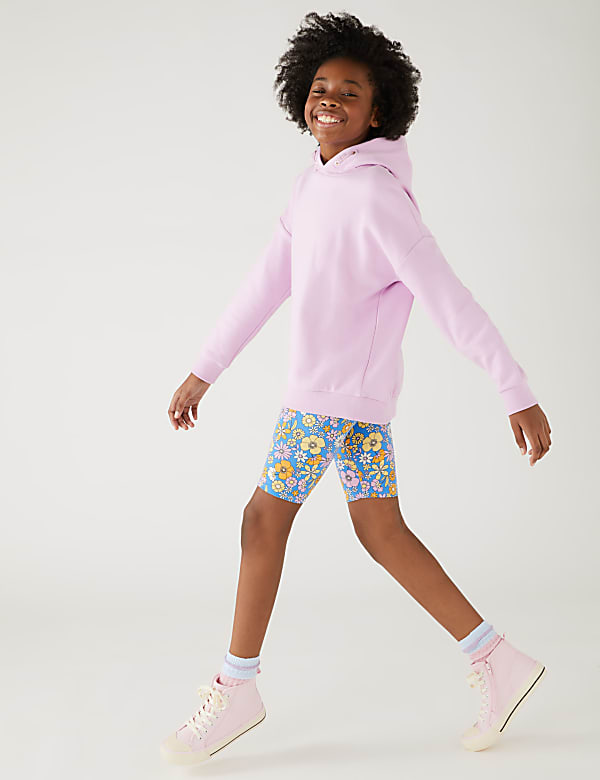Buy Cotton Rich Floral Cycling Shorts at Marks Spencer
