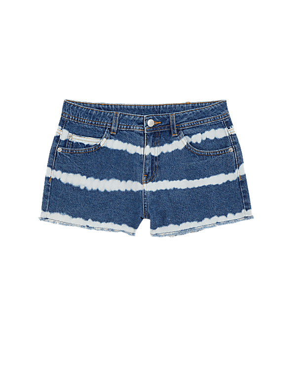 Denim Tie Dye Shorts
