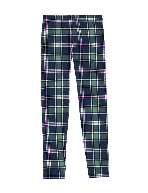 Cotton Rich Tartan Leggings (6-16 Yrs)