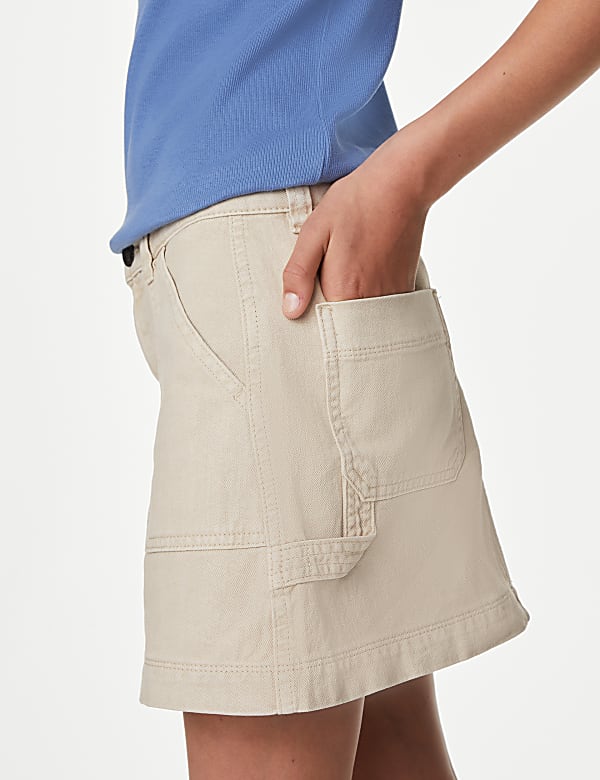 Pure Cotton Cargo Skirt (6-16 Yrs)