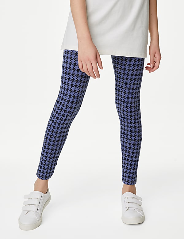 Cotton Rich Dogtooth Leggings (6-16 Yrs)