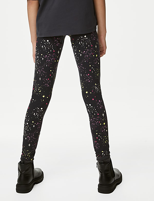 Cotton Rich Paint Splat Stars Leggings (6-16 Yrs)