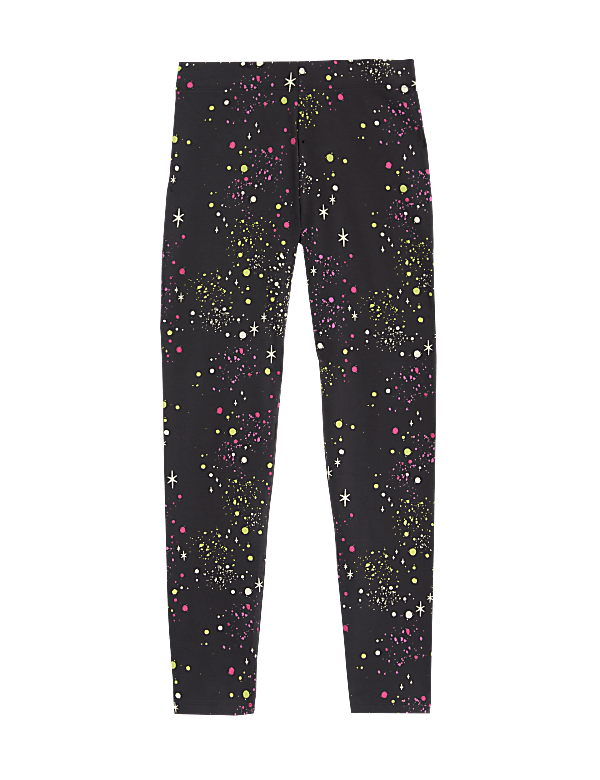 Cotton Rich Paint Splat Stars Leggings (6-16 Yrs)