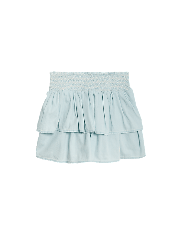 Pure Cotton Shirred Skirt (6-16 Yrs)