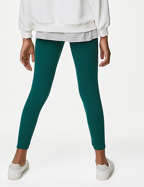 Cotton Rich Ribbed Leggings (6-16 Yrs)