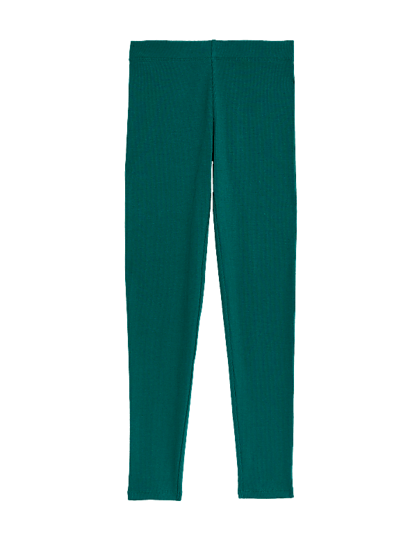 Cotton Rich Ribbed Leggings (6-16 Yrs)
