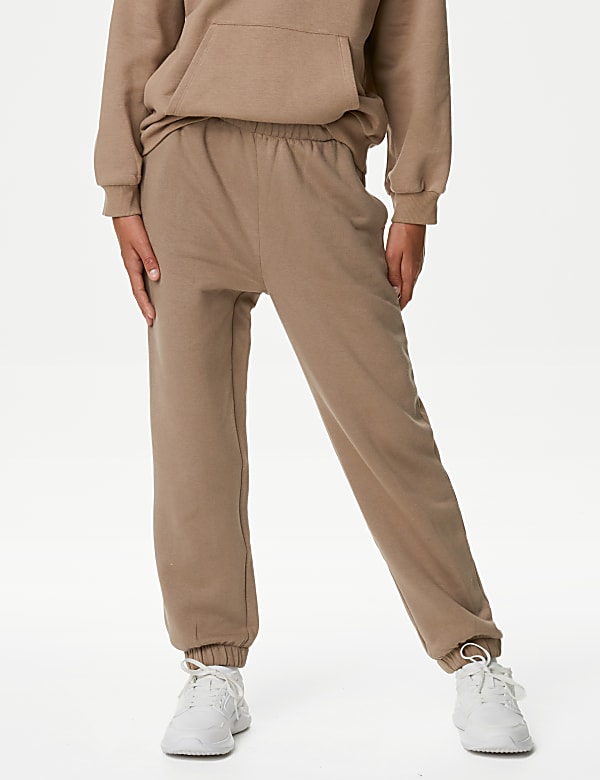 Cotton Rich Plain Joggers (6-16 Yrs)