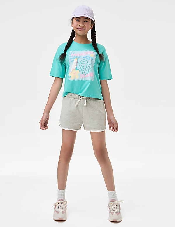 Pure Cotton Elasticated Waist Shorts (6-16 Yrs) - EE