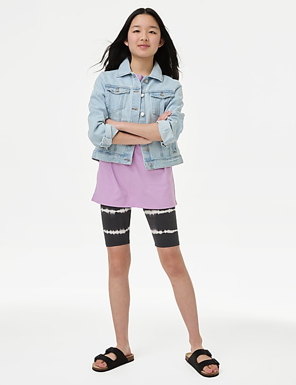 Cotton Rich Print Cycling Shorts (6-16 Yrs) - JE
