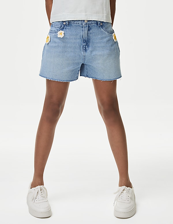 Pure Cotton Denim Shorts (6-16 Yrs)