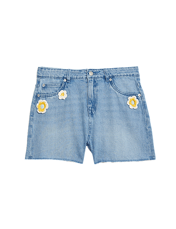 Pure Cotton Denim Shorts (6-16 Yrs)
