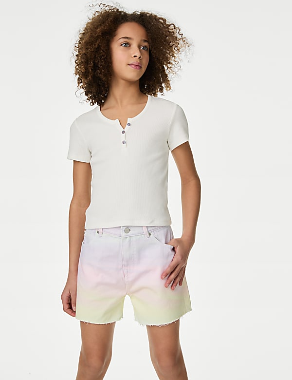 Pure Cotton Denim Shorts (6-16 Yrs) - PL