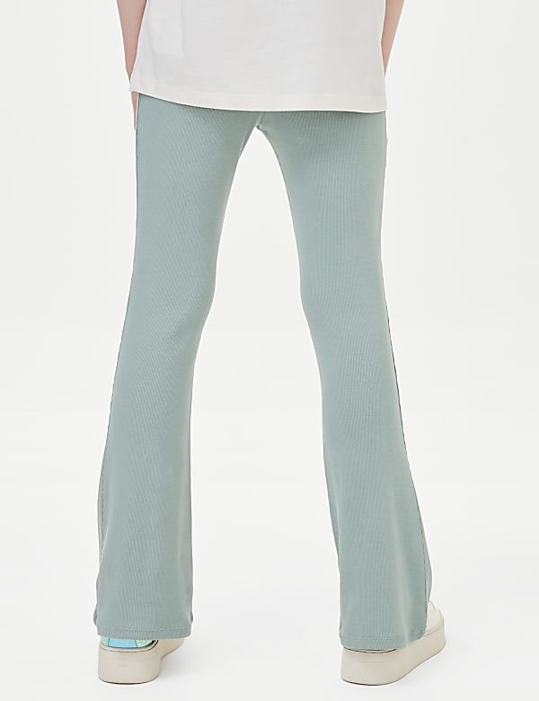 Cotton Rich Ribbed Flared Trousers (6-16 Yrs)
