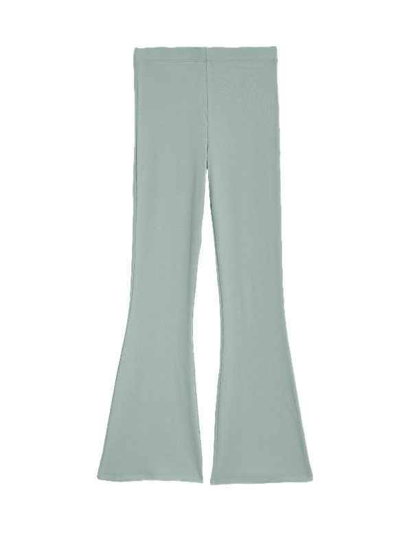 Cotton Rich Ribbed Flared Trousers (6-16 Yrs)