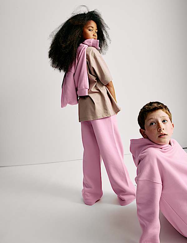 Wide Leg Cotton Rich Joggers (2-16 Yrs)