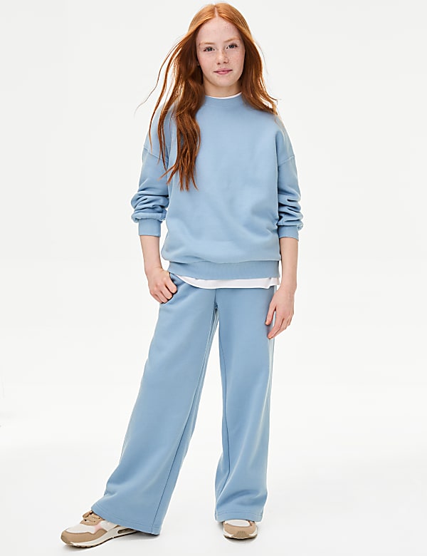 Wide Leg Cotton Rich Joggers (2-16 Yrs)
