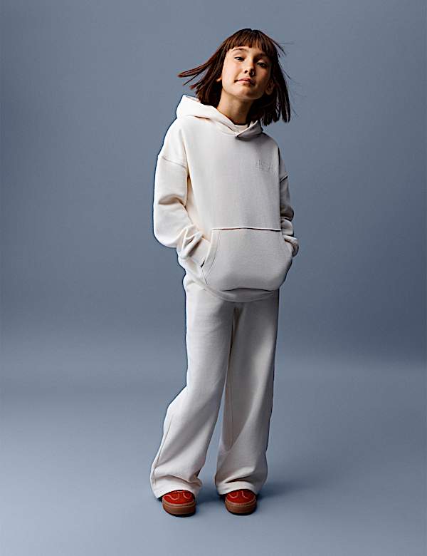 Wide Leg Cotton Rich Joggers (2-16 Yrs) - PT
