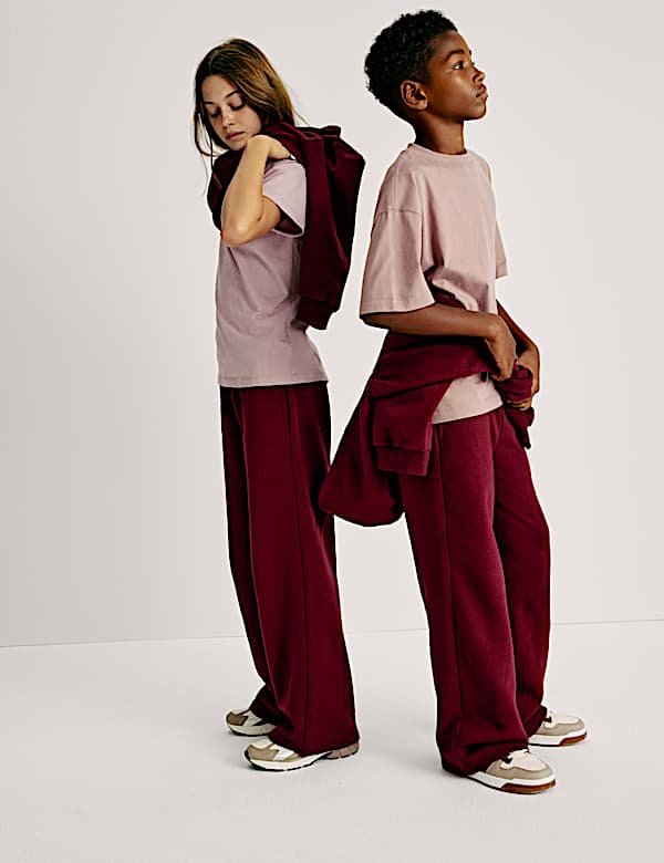 Wide Leg Cotton Rich Joggers (2-16 Yrs)