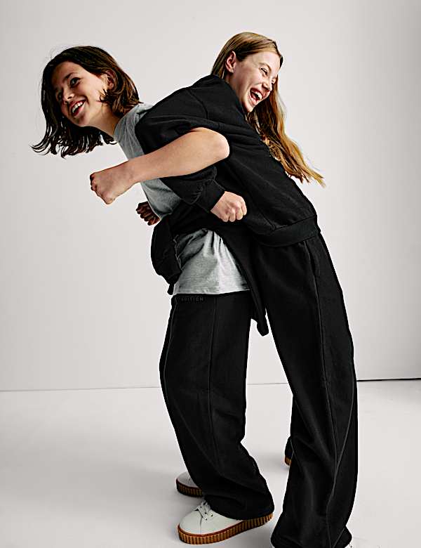 Wide Leg Cotton Rich Joggers (2-16 Yrs)