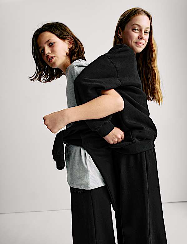 Wide Leg Cotton Rich Joggers (2-16 Yrs)