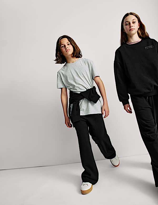 Wide Leg Cotton Rich Joggers (2-16 Yrs)
