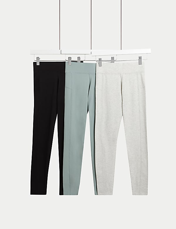 Lot de 3&nbsp;leggings en coton (du 6&nbsp;au 16&nbsp;ans) - LU