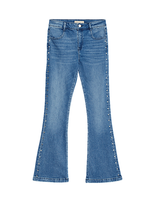 Denim Studded Flared Jeans (6-16 Yrs)
