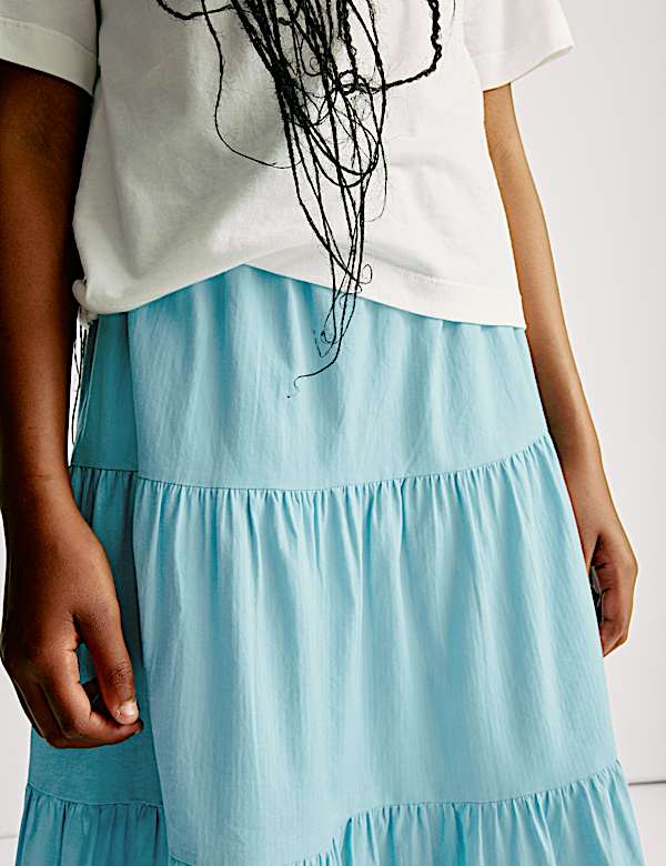 Pure Cotton Maxi Skirt (6-16 Yrs) - US