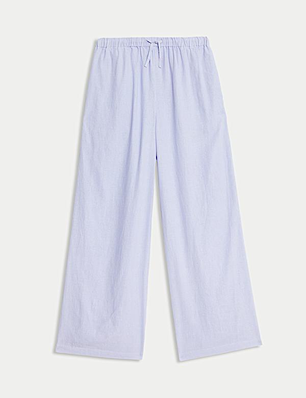 Wide Leg Linen Rich Trousers (6-16 Yrs) - LU