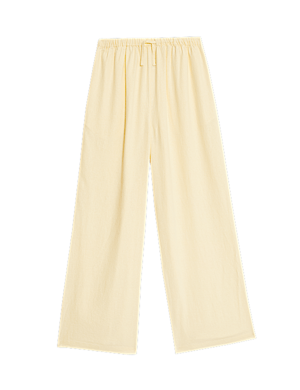 Wide Leg Linen Rich Trousers (6-16 Yrs)