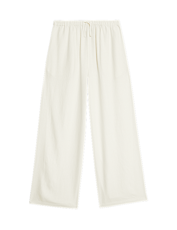 Wide Leg Linen Rich Trousers (6-16 Yrs)