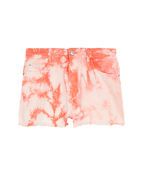 Denim Tie Dye Shorts