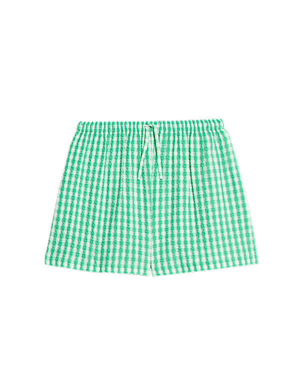 Pure Cotton Gingham Check Shorts (6-16 Yrs)
