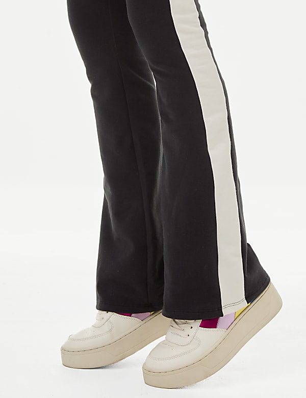 Cotton Rich Side Stripe Flared Leggings (6-16 Yrs) - MV