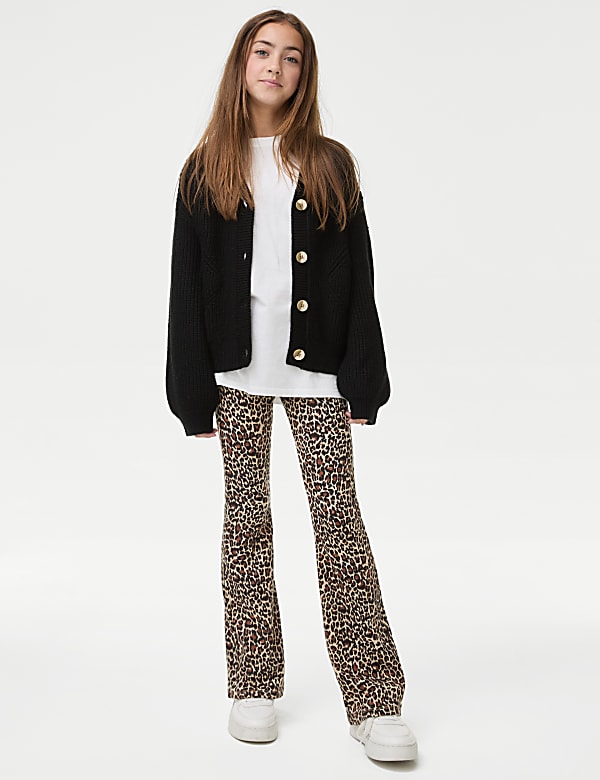 Leggings coupe évasée en coton motif animal (du 6 au 16&nbsp;ans) - CH