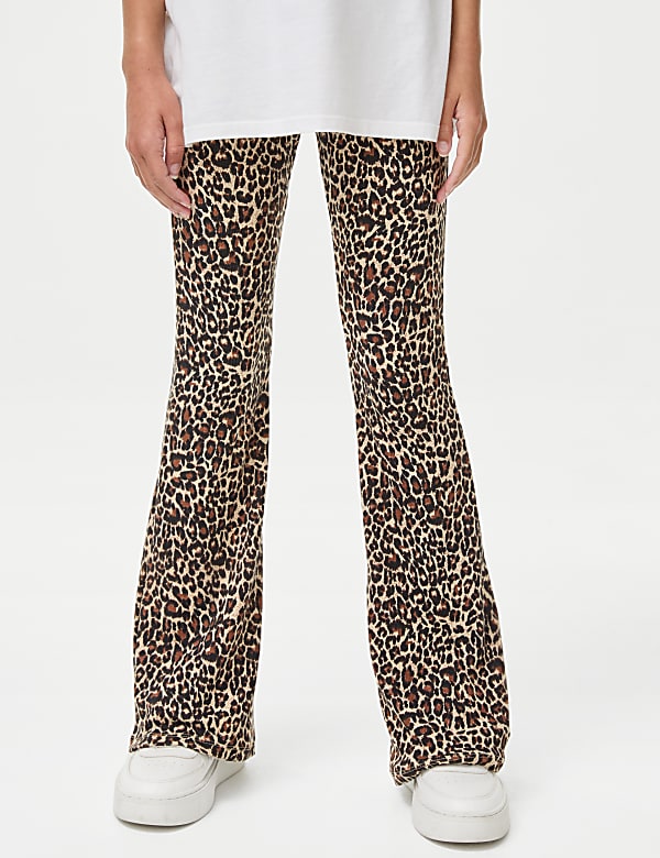 Cotton Rich Animal Flared Leggings (6-16 Yrs)