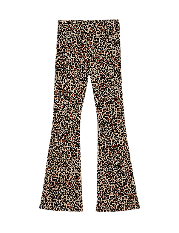 Cotton Rich Animal Flared Leggings (6-16 Yrs)