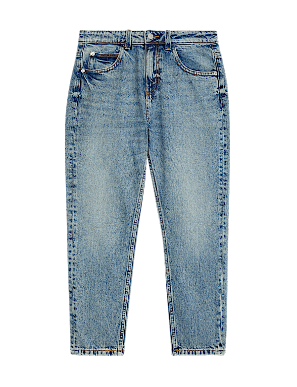 Mom Pure Cotton Denim Jeans (6-16 Yrs)