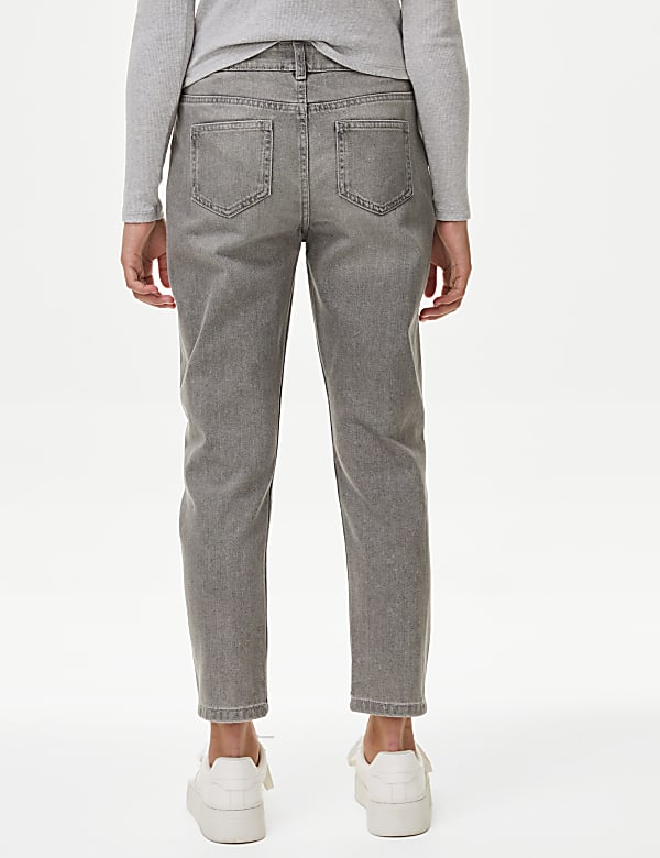 Mom Pure Cotton Denim Jeans (6-16 Yrs)