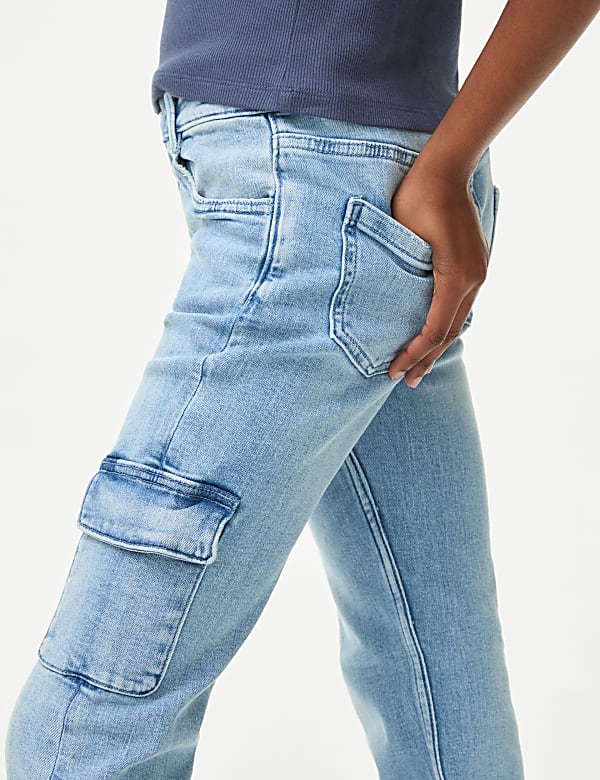 Denim Flared Cargo Jeans (6-16 Yrs)