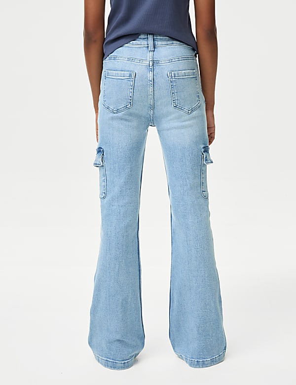 Denim Flared Cargo Jeans (6-16 Yrs)
