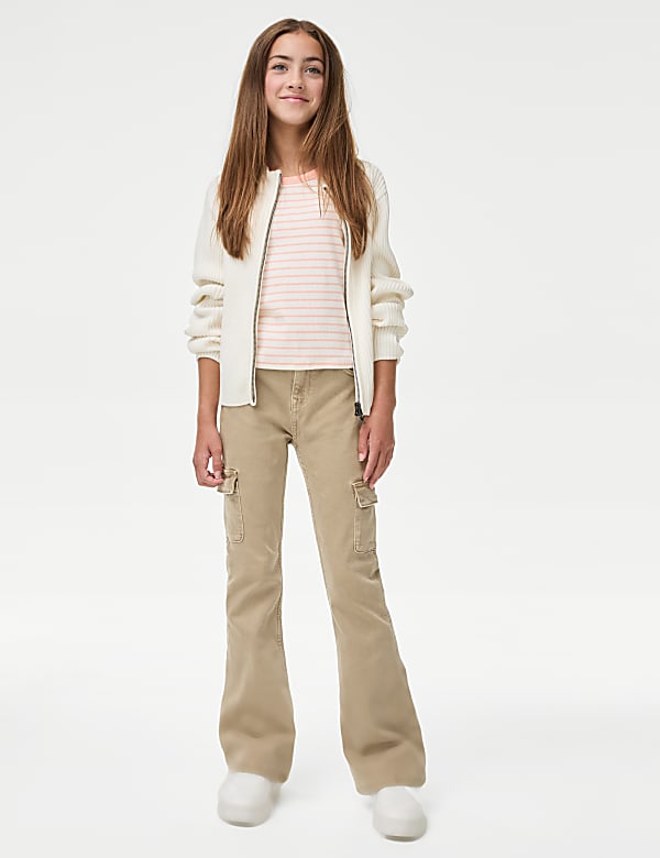 Denim Flared Cargo Jeans (6-16 Yrs)
