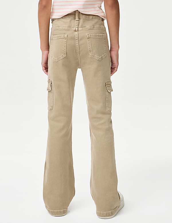 Denim Flared Cargo Jeans (6-16 Yrs)