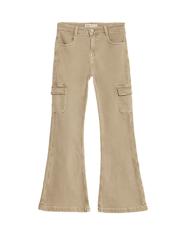 Denim Flared Cargo Jeans (6-16 Yrs)