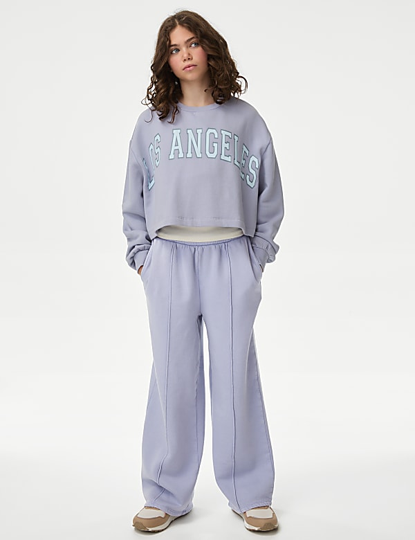 Cotton Rich Wide Leg Joggers (6-16 Yrs) - RO