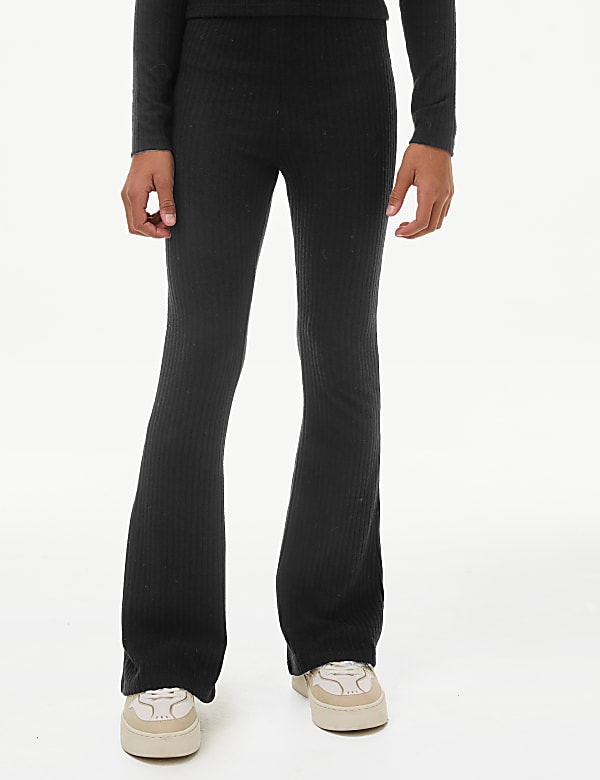 Flared Ribbed Knitted Trousers (6-16 Yrs) - CZ
