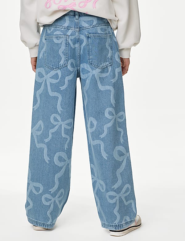 Denim Wide Leg Bow Jeans (6-16 Yrs) - JP